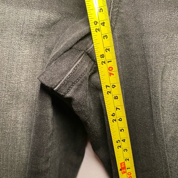 Spanx Women's size Medium Straight Leg Pants Vintage Black Ankle Denim Preppy - Picture 7 of 11